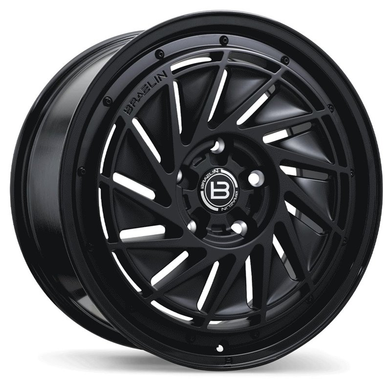 Braelin | BR16 19x9.5 ET30 - Matte Black with Gloss Black Lip