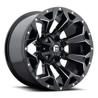 Fuel Off-Road Wheels | Assault D576 20x10.0 ET-18 - Gloss Black / Milled