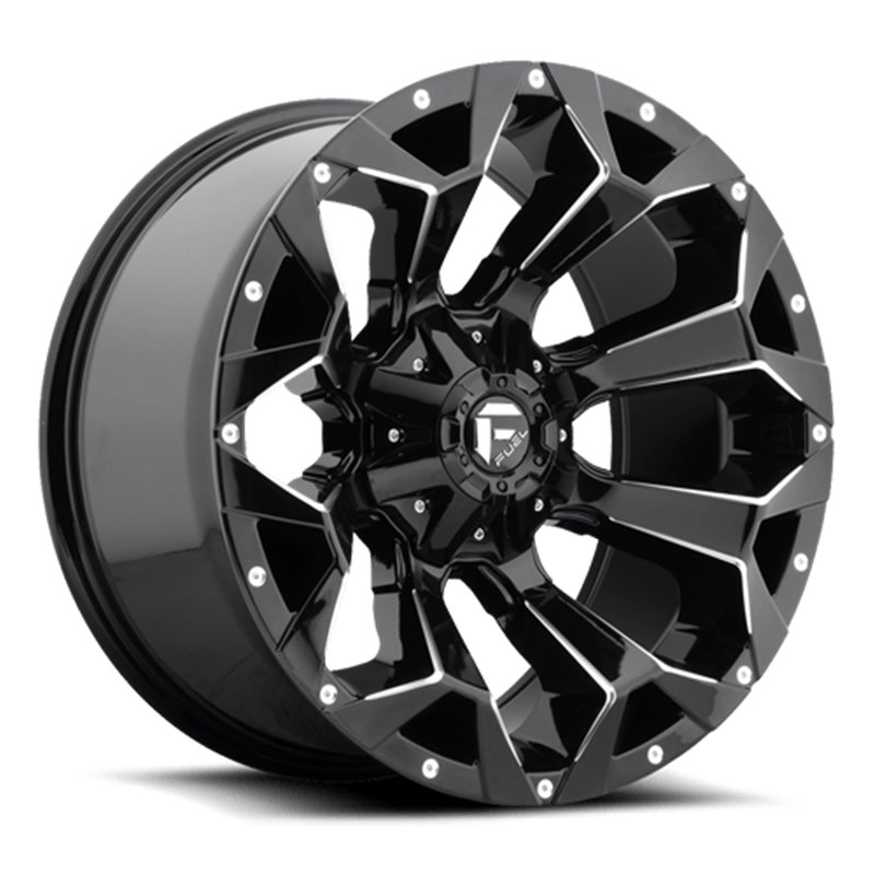 Fuel Off-Road Wheels | Assault D576 20x9.0 ET1 - Gloss Black / Milled