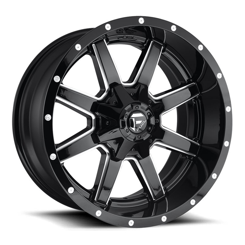 Fuel Off-Road Wheels | Maverick D610 20x10.0 ET-24 - Gloss Black / Milled
