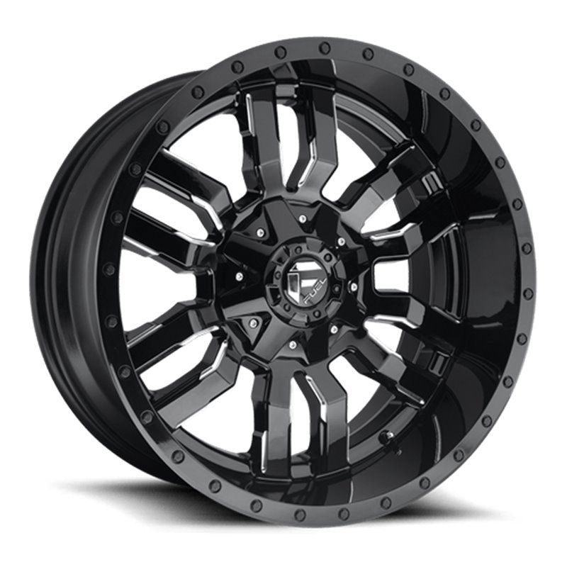 Fuel Off-Road Wheels | Sledge D595 20x10.0 ET-18 - Gloss Black / Milled