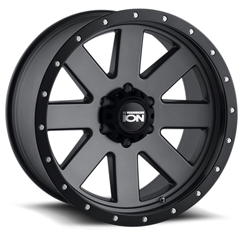 ION Wheels | 134 GY 18x9.0 ET0 - Matte Gunmetal / Black Beadlock