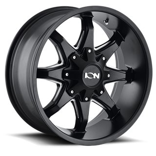ION Wheels | 181 SB-M 17x9.0 ET-12 - Satin Black / Milled Spokes