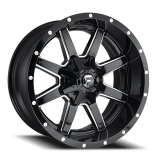Fuel Off-Road Wheels | Maverick D610 20x10.0 ET-18 - Gloss Black / Milled