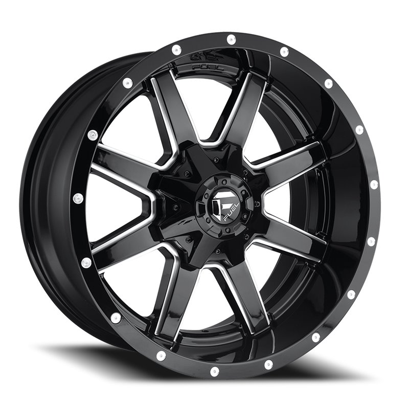 Fuel Off-Road Wheels | Maverick D610 20x10.0 ET-18 - Gloss Black / Milled