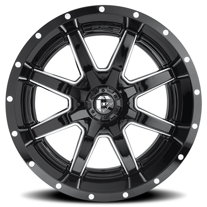 Fuel Off-Road Wheels | Maverick D610 20x10.0 ET-18 - Gloss Black / Milled