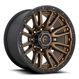 Fuel Off-Road Wheels | Rebel D681 20x9.0 ET1 - Matte Bronze / Black Bead Ring