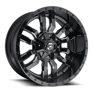 Fuel Off-Road Wheels | Sledge D595 20x10.0 ET-19 - Gloss Black / Milled