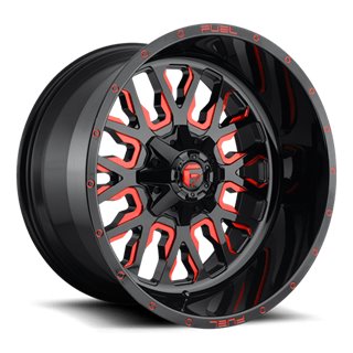 Fuel Off-Road Wheels | Stroke D612 17x9.0 ET-12 - Gloss Red / Milled