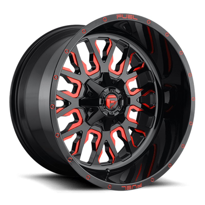 Fuel Off-Road Wheels | Stroke D612 17x9.0 ET-12 - Gloss Red / Milled