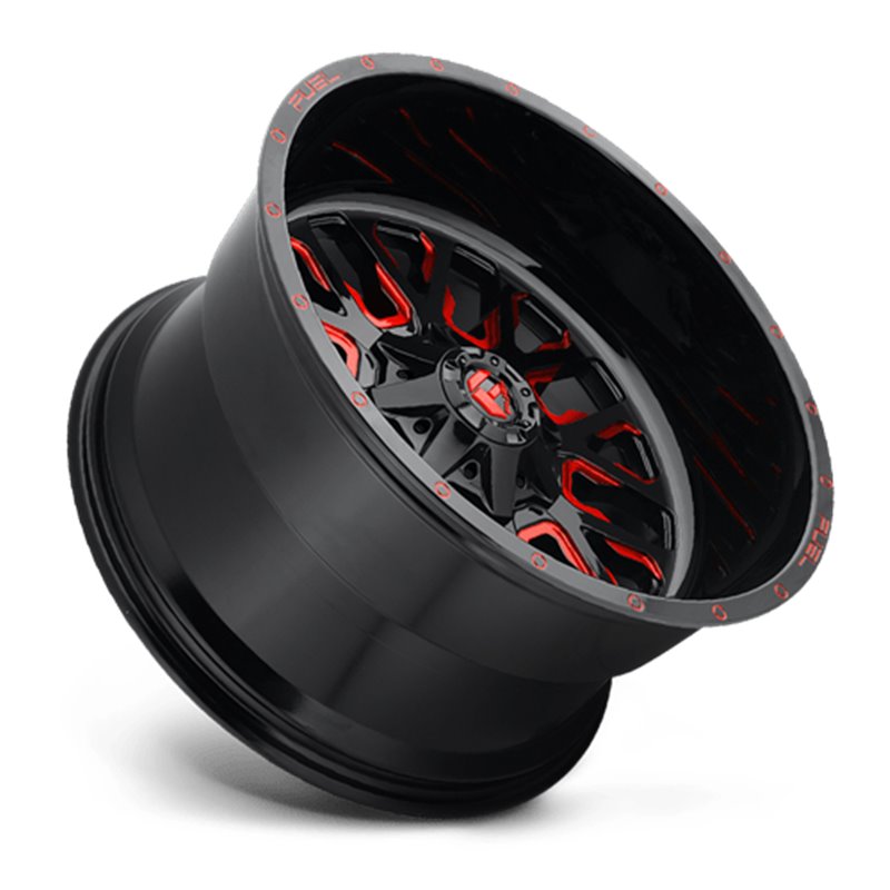 Fuel Off-Road Wheels | Stroke D612 17x9.0 ET-12 - Gloss Red / Milled