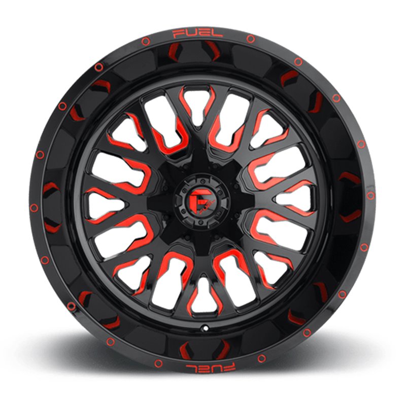 Fuel Off-Road Wheels | Stroke D612 17x9.0 ET-12 - Gloss Red / Milled