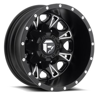 Fuel Off-Road Wheels | Throttle Dually D513 17x6.5 ET-129 - Black / Milled