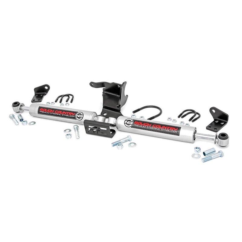Rough Country | Steering Damper Kit - Gladiator / Wrangler (4xe) / Wrangler (JL) 2018-2022