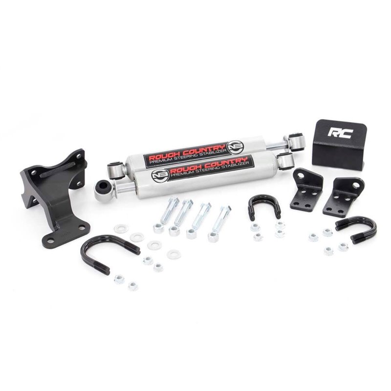 Rough Country | Steering Damper Kit - Wrangler (JK) / Wrangler (JL) 3.6L / 3.8L 2007-2018