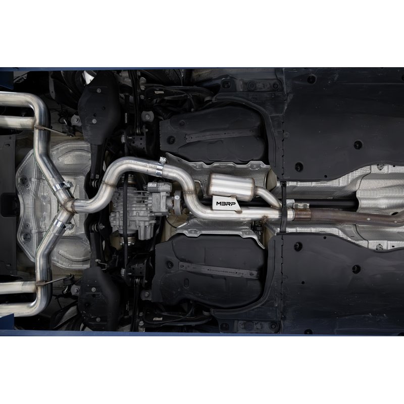 MBRP | 3in. Cat-Back Dual Split Quad Rear, Valve Delete, T304. - S3 2.0T 2022-2024