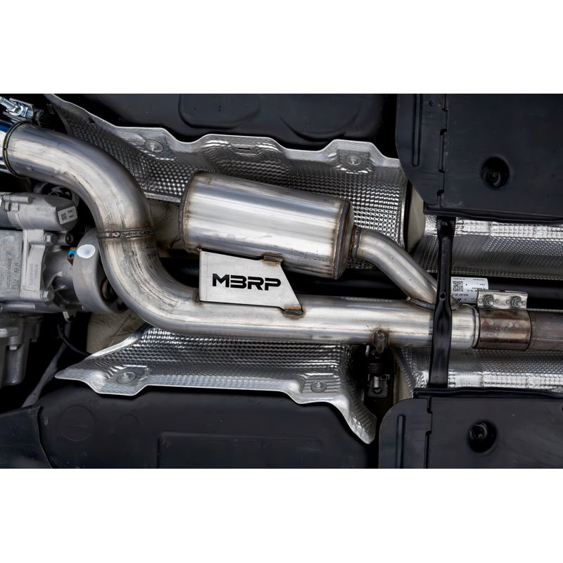 MBRP | 3in. Cat-Back Dual Split Quad Rear, Valve Delete, T304. - S3 2.0T 2022-2024