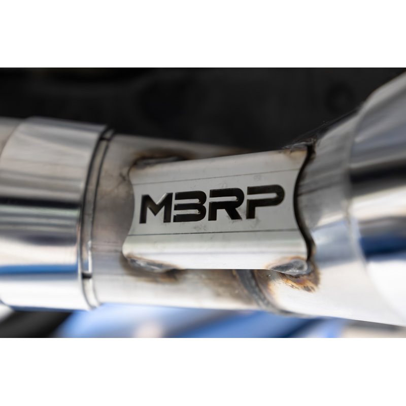 MBRP | 3in. Cat-Back Dual Split Quad Rear, Valve Delete, T304 with CF. - S3 2.0T 2022-2024