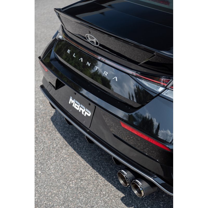 MBRP | 3in Axle-Back, Single Rear Exit, T304 and CF. - Elantra N Line / N Line Ultimate 1.6T 2021-2024