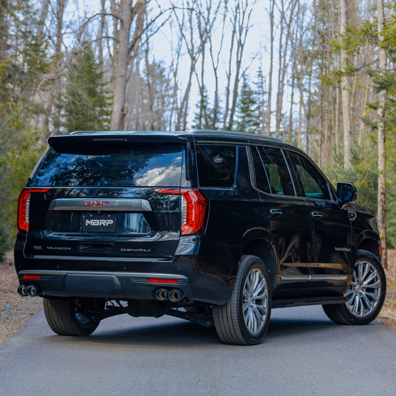 MBRP | 3 in. Cat-Back,  2.5in. Dual Split Rear Exit, T304 with CF Tips - Tahoe / Yukon 5.3L / 6.2L 2021-2024