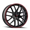 TOUREN | TR60 16x7.0 ET42 - Gloss Black With Red Ring