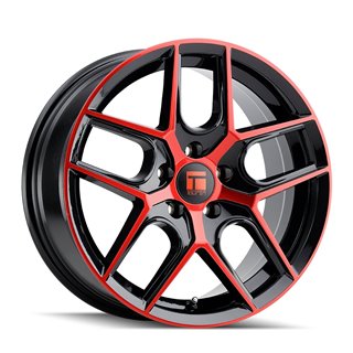 TOUREN | TR79 18x8.0 ET35 - Gloss Black Machined With Red