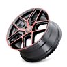 TOUREN | TR79 18x8.0 ET35 - Gloss Black Machined With Red