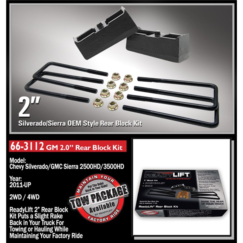 ReadyLIFT | Rear Block Kit - Silverado / Sierra 2500 HD 6.0L / 6.6L 2011-2019