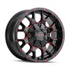 Mayhem | WARRIOR 20x9.0 ET0 - Gloss Black Milled Prism Red