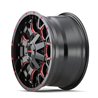Mayhem | WARRIOR 18x9.0 ET18 - Gloss Black Milled Prism Red