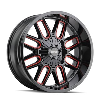 Mayhem | COGENT 20x9.0 ET0 - Gloss Black Milled Prism Red