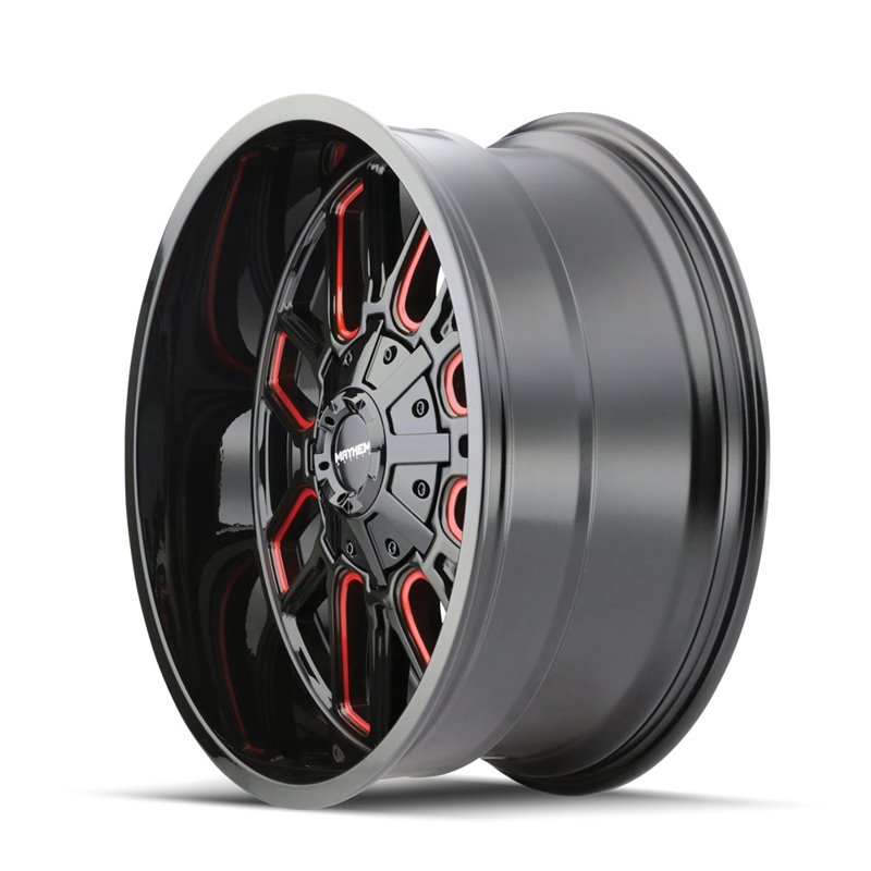 Mayhem | COGENT 20x9.0 ET0 - Gloss Black Milled Prism Red