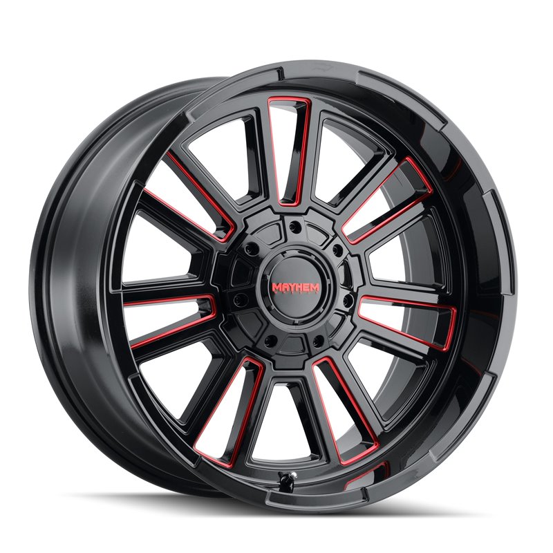Mayhem | APOLLO 20x10.0 ET-19 - Gloss Black Milled Prism Red
