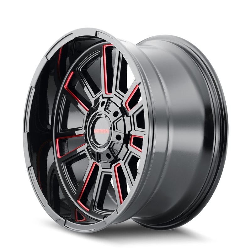 Mayhem | APOLLO 20x10.0 ET-19 - Gloss Black Milled Prism Red