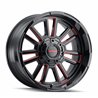Mayhem | APOLLO 20x9.0 ET0 - Gloss Black Milled Prism Red