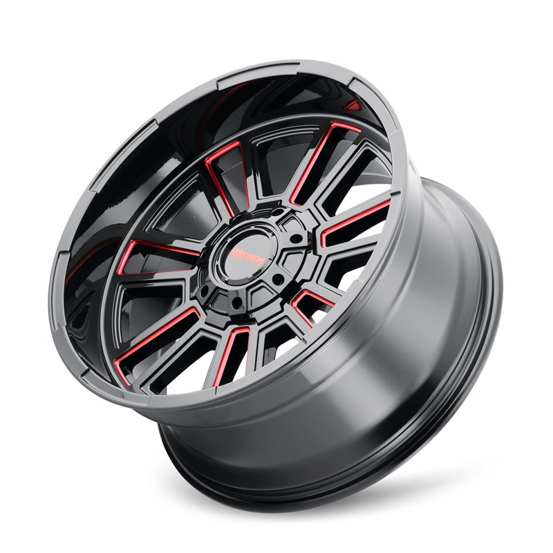 Mayhem | APOLLO 20x9.0 ET0 - Gloss Black Milled Prism Red