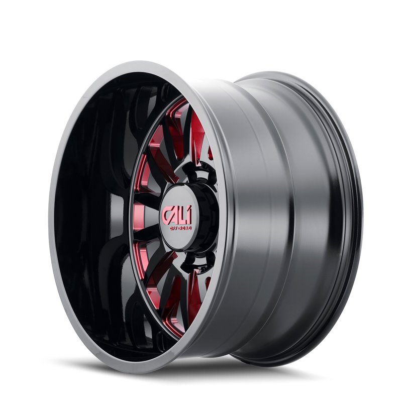 CALI Off-Road | SUMMIT 20x12.0 ET-51 - Gloss Black Milled Prism Red