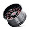 CALI Off-Road | SUMMIT 24x14.0 ET-76 - Gloss Black Milled Prism Red