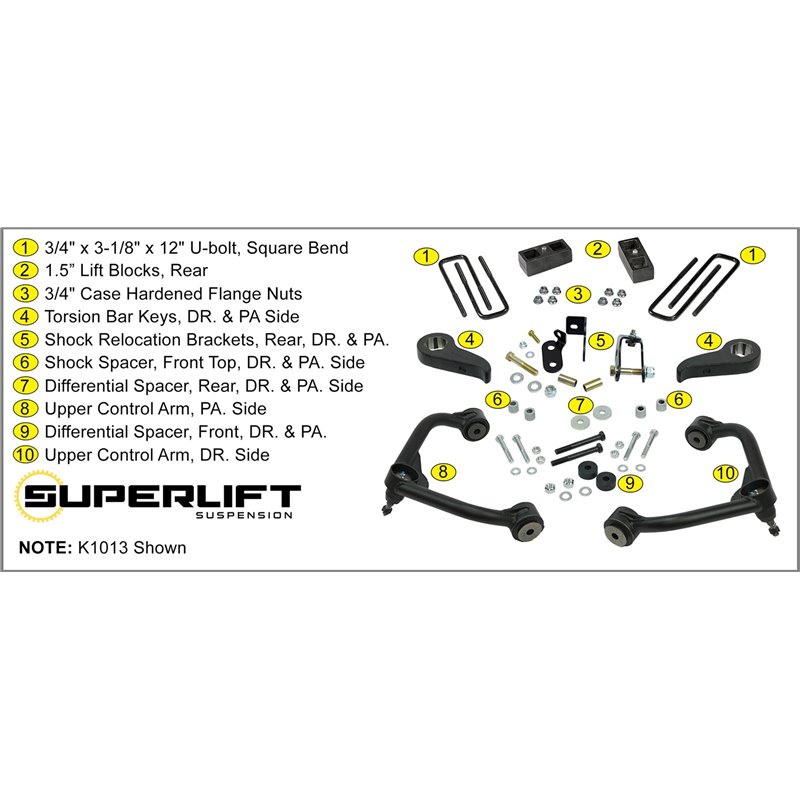 Superlift | Suspension Lift Kit - 3 in. - Silverado / Sierra 2500 HD / 3500 HD 6.6L 2020-2022