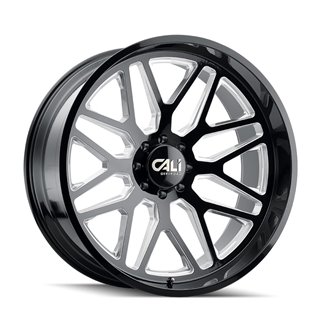CALI Off-Road | INVADER 24x14.0 ET-76 - Gloss Black Milled