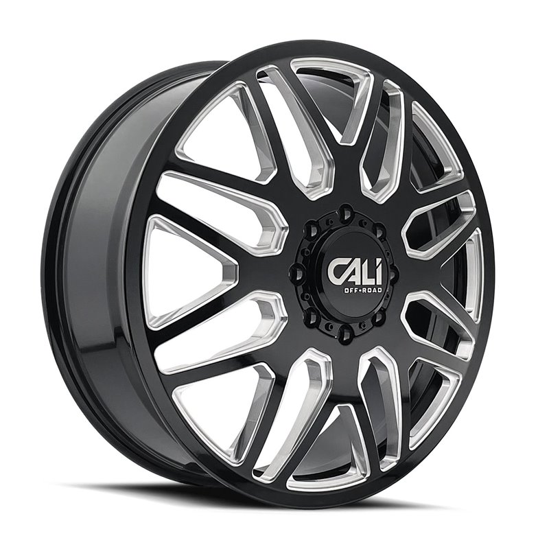 CALI Off-Road | INVADER DUALLY 22x8.25 ET115 - Gloss Black Milled