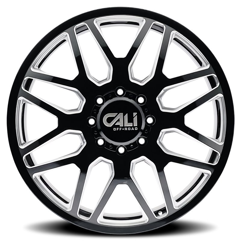 CALI Off-Road | INVADER DUALLY 22x8.25 ET115 - Gloss Black Milled