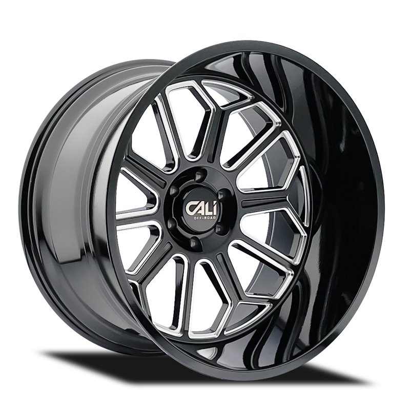 CALI Off-Road | AUBURN 22x12.0 ET-51 - Gloss Black Milled