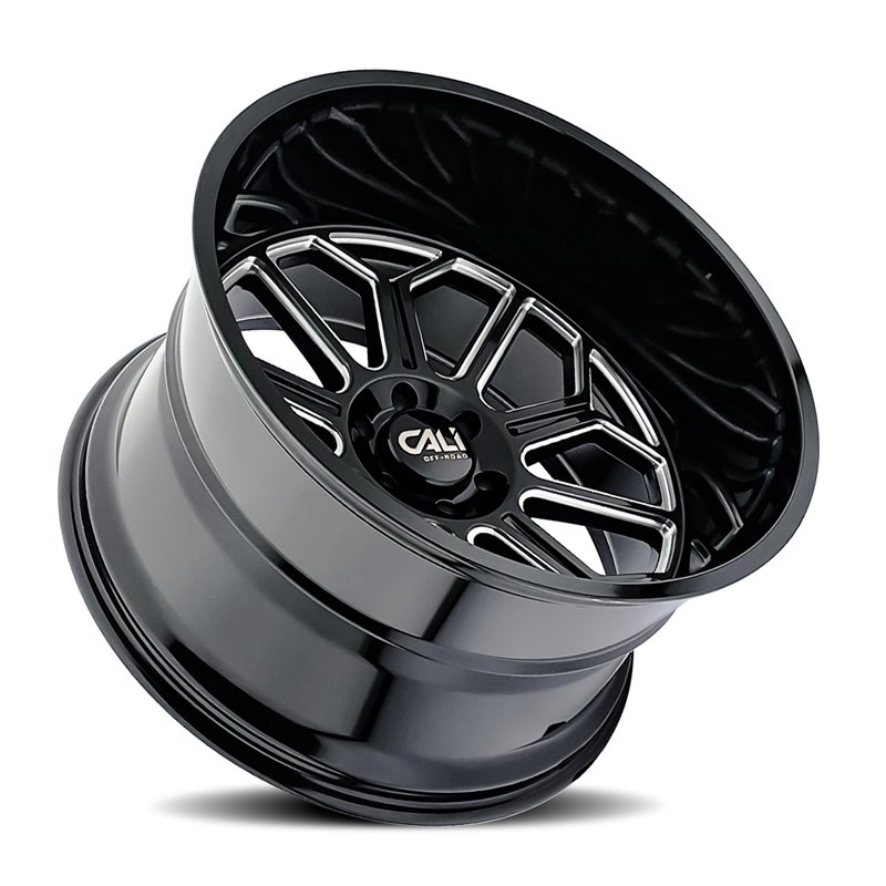 CALI Off-Road | AUBURN 22x12.0 ET-51 - Gloss Black Milled