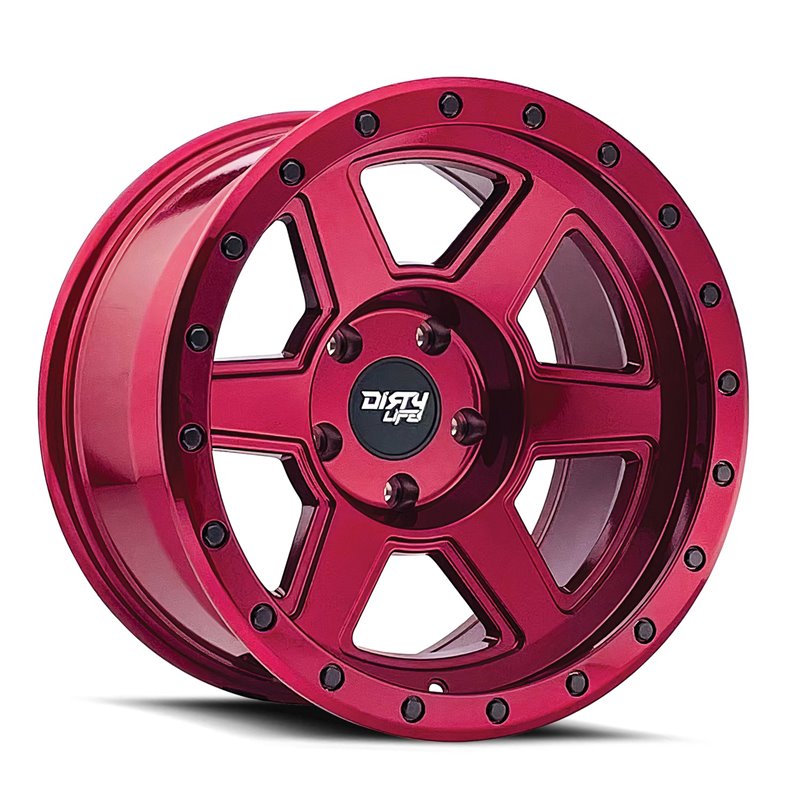 Dirty Life | COMPOUND 17x9.0 ET-12 - Gloss Crimson Candy Red