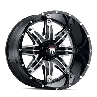 American Truxx | LONESTAR 22x12.0 ET-44 - Gloss Black Machined