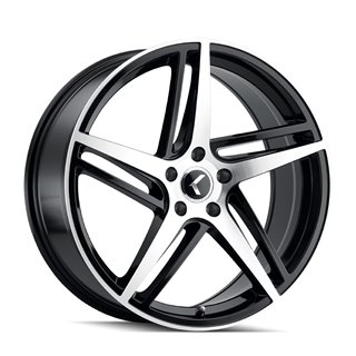 KRAZE | MILANO 20x8.5 ET38 - Gloss Black Machined