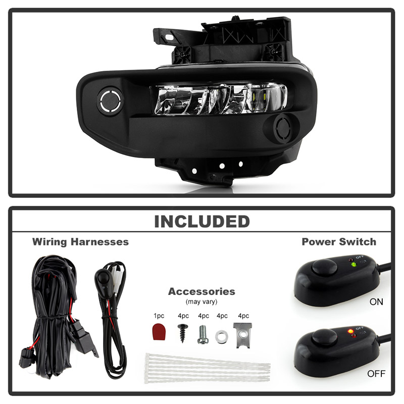 SPYDER | OEM Full LED Fog Lights W/Universal Switch - Ram 1500 2019-2022
