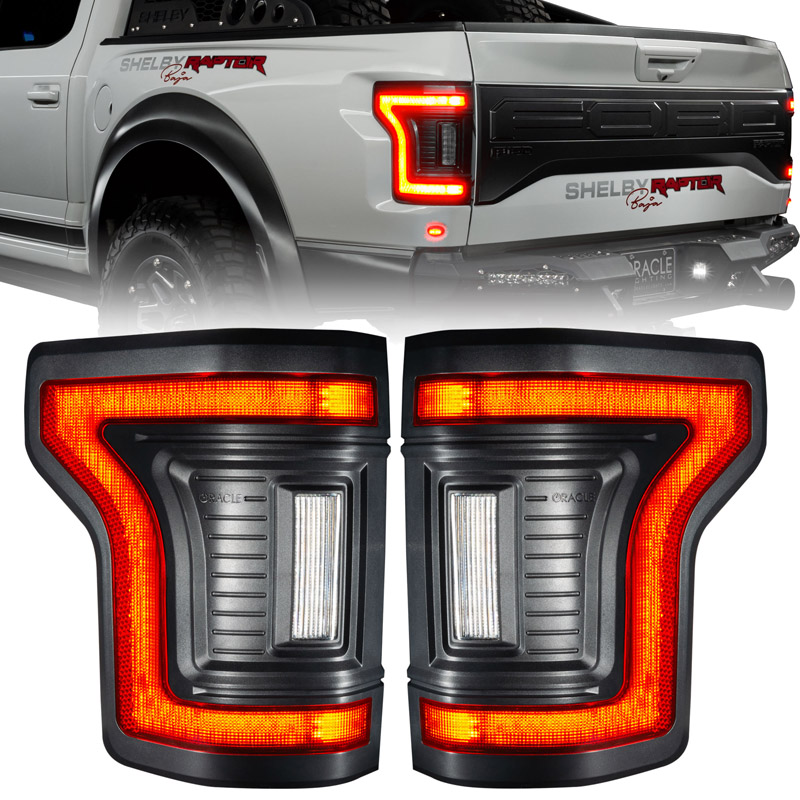 Oracle | Black Series Flush Style LED Tail Lights for 2015-2020 Ford F-150 - F-150 2015-2020