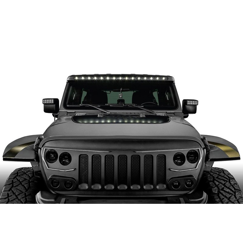 Oracle | Integrated Windshield Roof LED Light Bar System for Wrangler JL / Gladiator JT